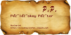 Pölöskey Péter névjegykártya